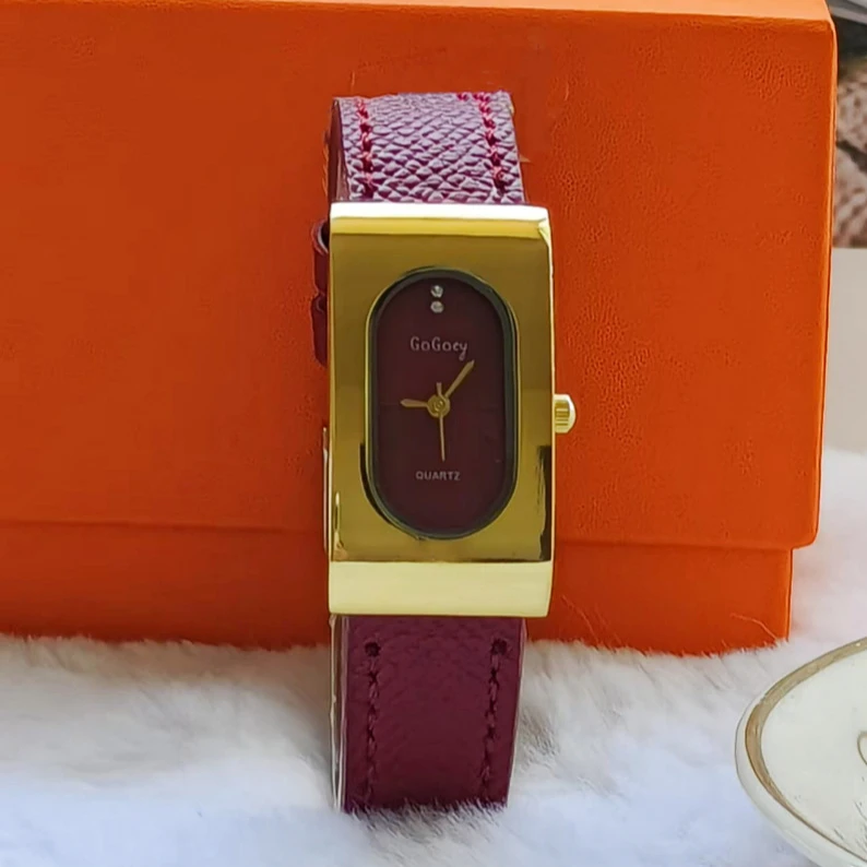 Luxury Watch Leather Strap - Senhoras de luxo marca feminina relógio