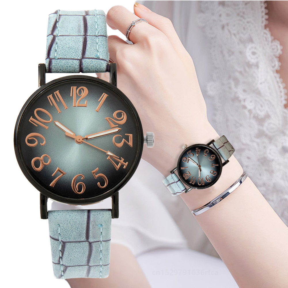 Luxury Watch Leather Strap - Relógio feminino de luxo Moda Vintage