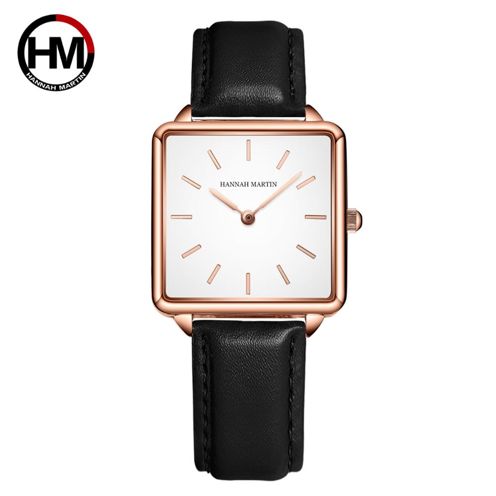 Luxury Watch Leather Strap - Relógio de pulso de couro genuíno