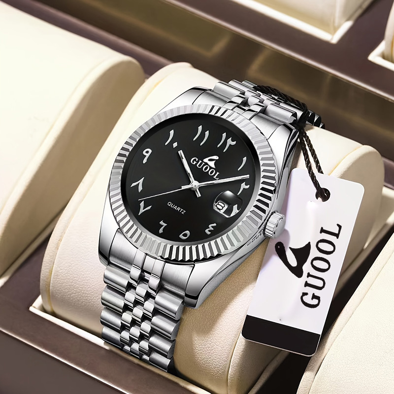 Luxury Watch Arabic - Novo Relógio Masculino de Aço Inoxidável