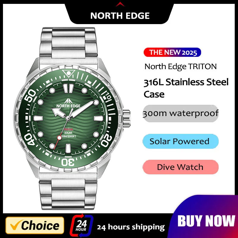 Diver Watch 300M - Novo Relógio de Mergulho Solar NORTH