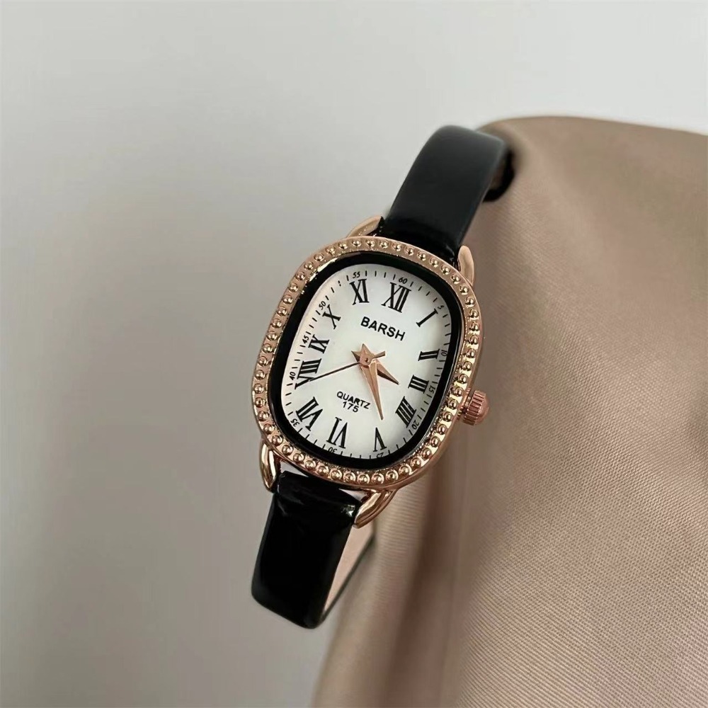 Luxury Watch Leather Strap - Famosa marca feminina diamante oval dial