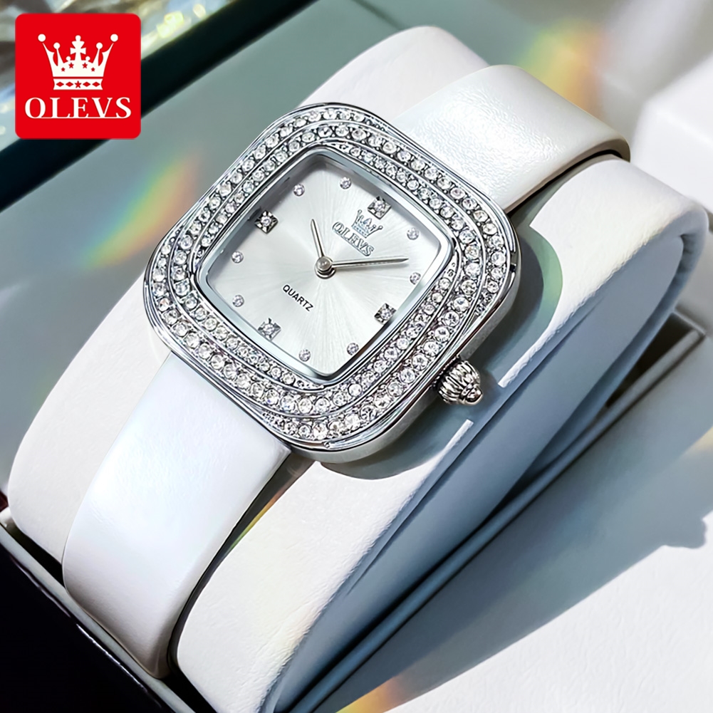 Luxury Watch Leather Strap - OLEVS 5512 Relógio de pulso feminino