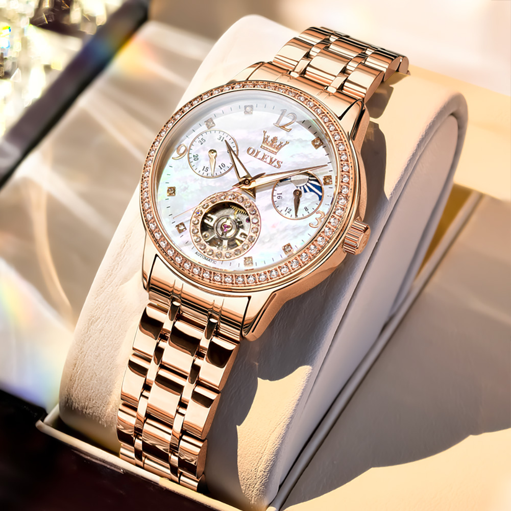 Luxury Watch Gift Box - Relógios Femininos OLEVS, Marca de Luxo,