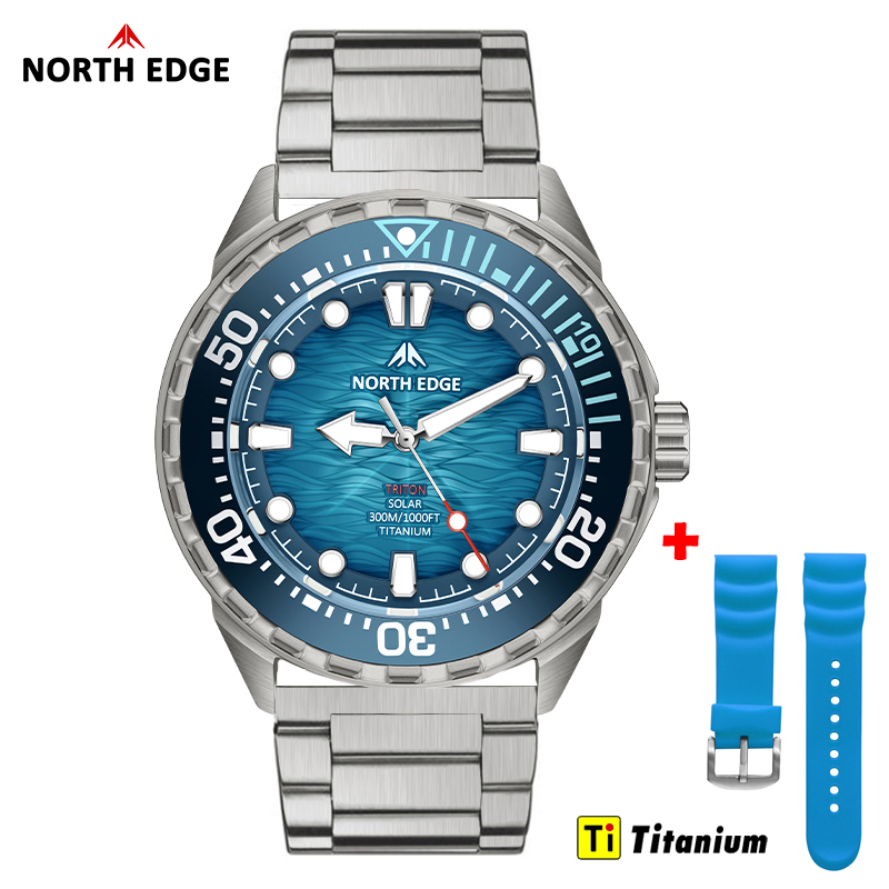 Diver Watch 300M - Relógio de Mergulho Solar de Titânio