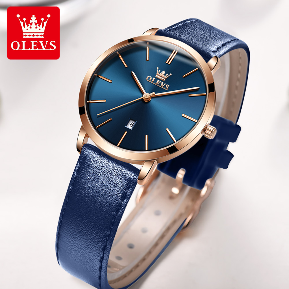 Olevs moda ultra fino relógios - Luxury Watch Leather Strap avaliação e preço
