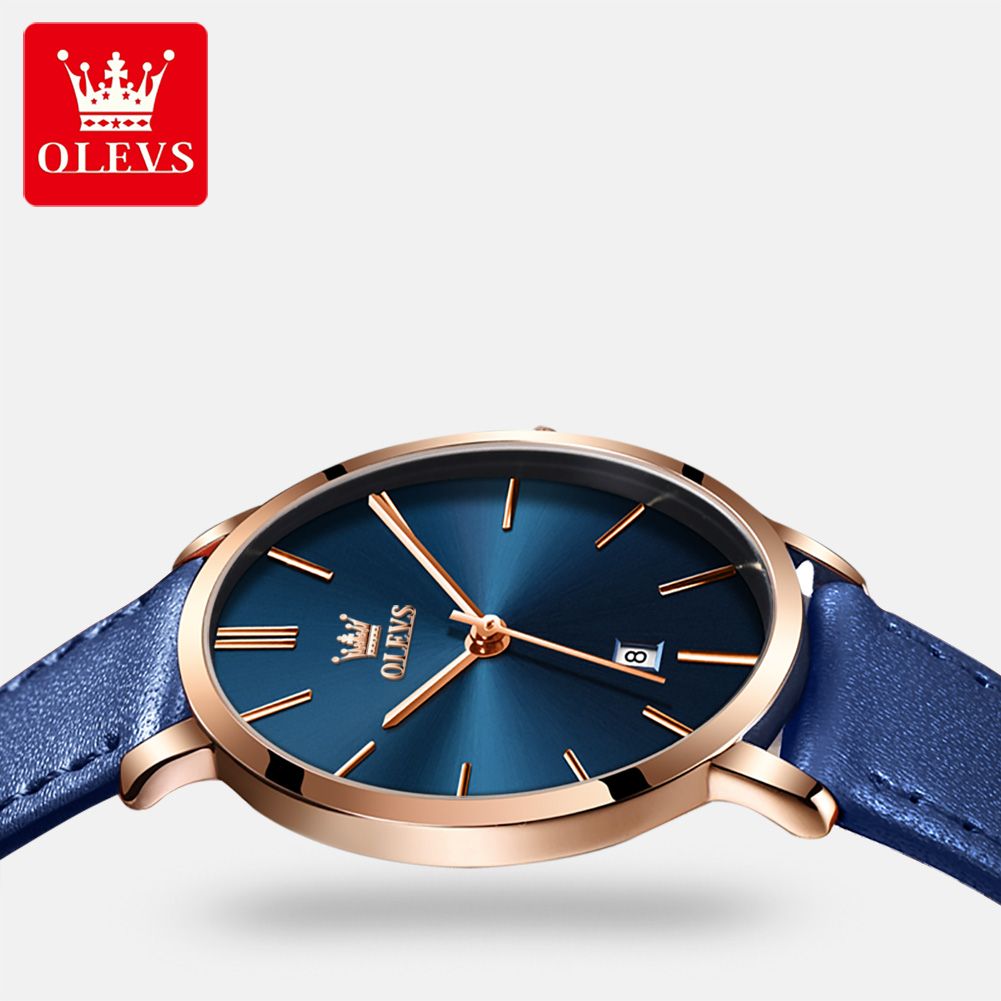 Olevs moda ultra fino relógios - Luxury Watch Leather Strap avaliação e preço