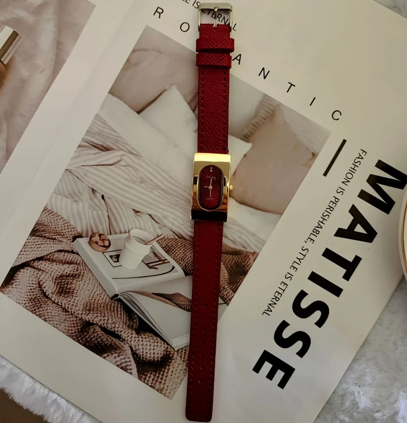 Senhoras de luxo marca feminin - Luxury Watch Leather Strap avaliação e preço