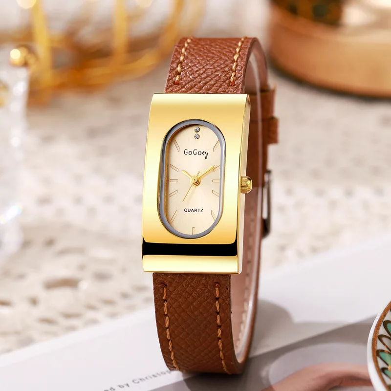Senhoras de luxo marca feminin - Luxury Watch Leather Strap avaliação e preço