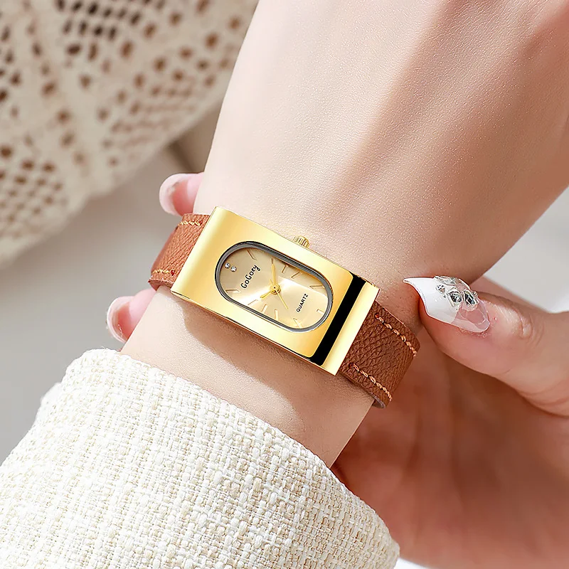 Senhoras de luxo marca feminin - Luxury Watch Leather Strap avaliação e preço
