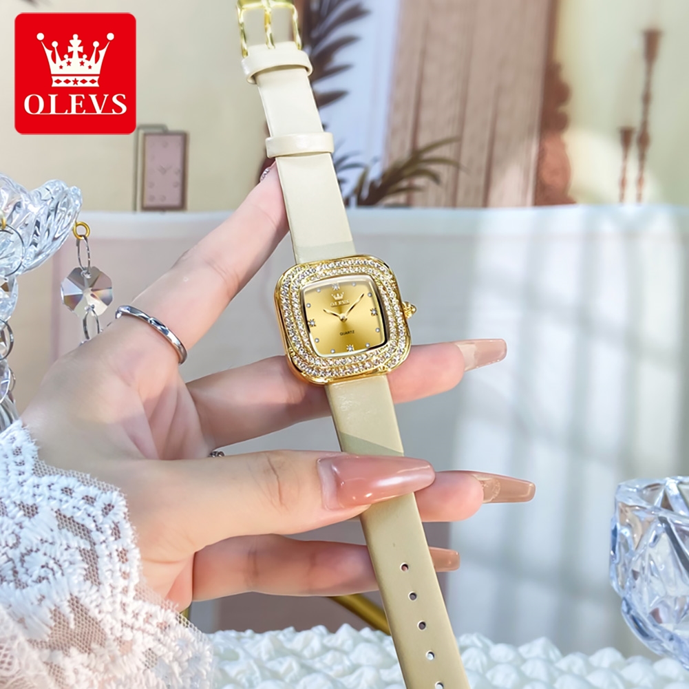 OLEVS Relógio de quartzo quadr - Luxury Watch Leather Strap avaliação e preço