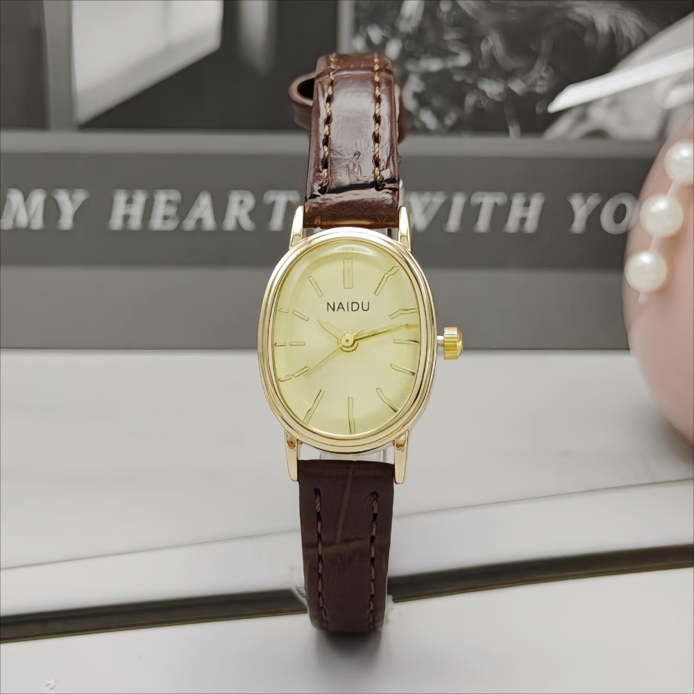 Marca de moda feminina oval di - Luxury Watch Leather Strap avaliação e preço