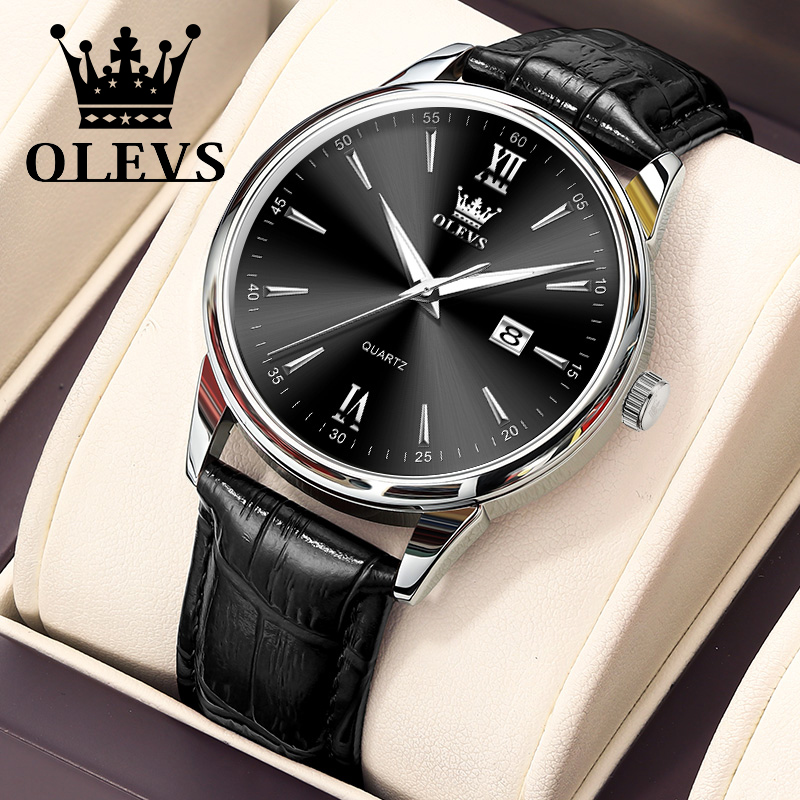 OLEVS-Relógio Quartz Impermeáv - Luxury Watch Holder For Men avaliação e preço