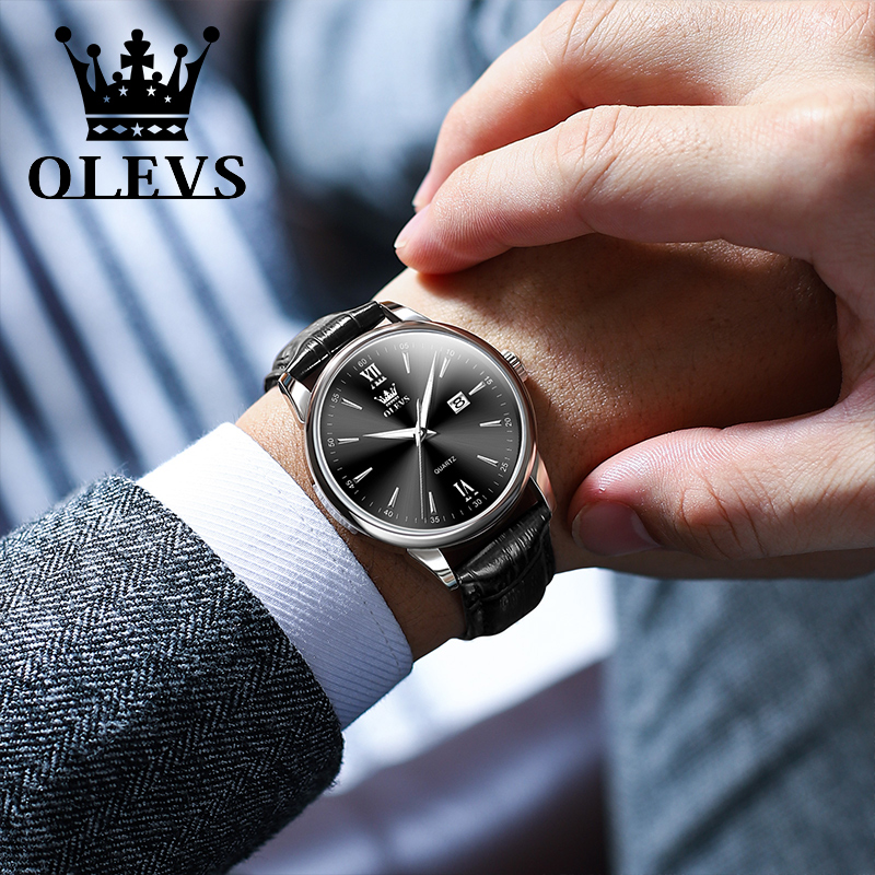 OLEVS-Relógio Quartz Impermeáv - Luxury Watch Holder For Men avaliação e preço