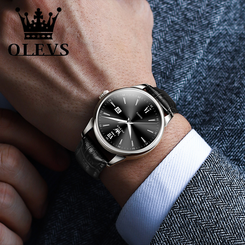 OLEVS-Relógio Quartz Impermeáv - Luxury Watch Holder For Men avaliação e preço
