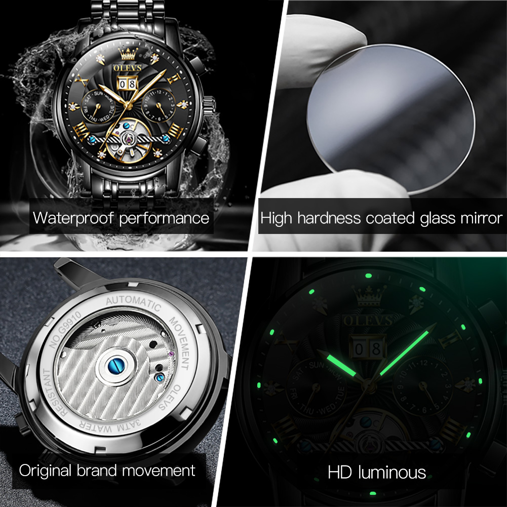Olevs relógios masculinos clás - Luxury Watch Arabic avaliação e preço