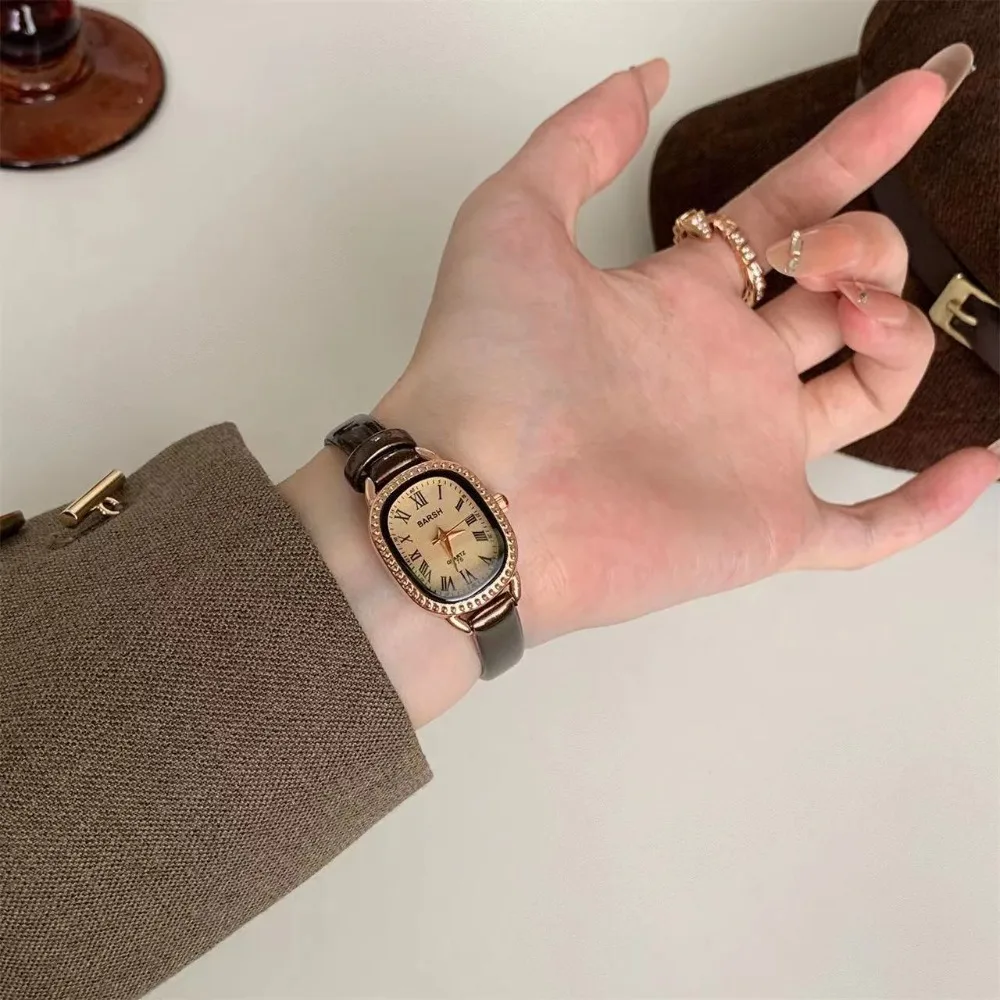 Famosa marca feminina diamante - Luxury Watch Leather Strap avaliação e preço