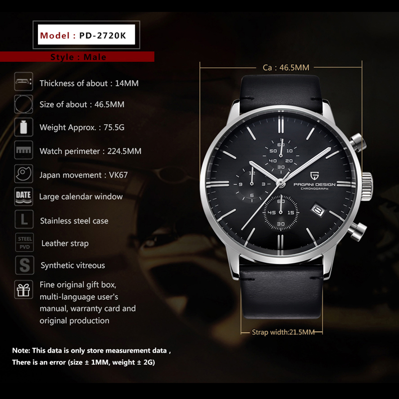 Relógios de Luxo da Marca PAGA - Luxury Watch Holder For Men avaliação e preço