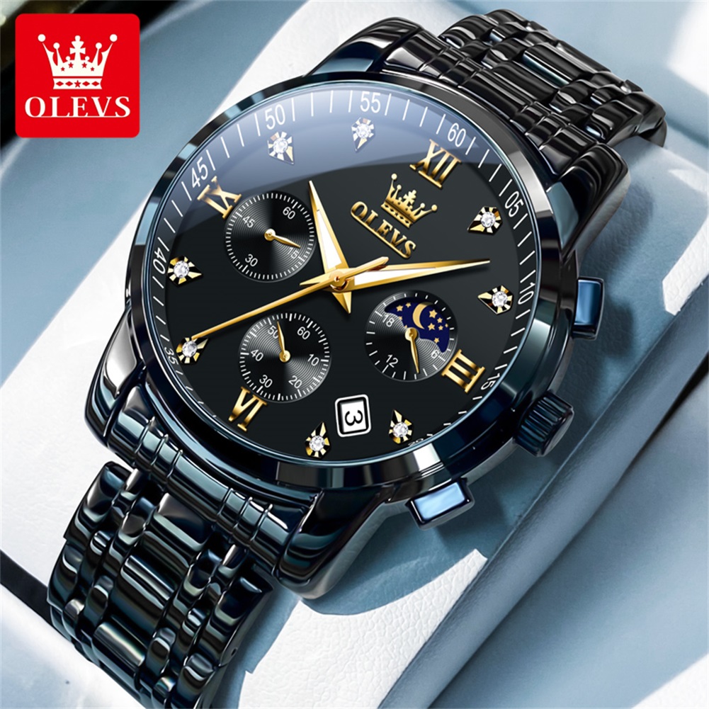 Olevs relógios masculinos popu - Luxury Watch Business avaliação e preço