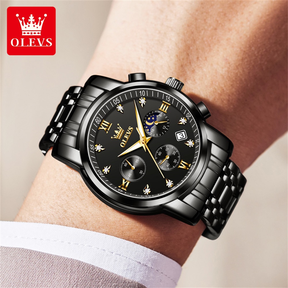 Olevs relógios masculinos popu - Luxury Watch Business avaliação e preço