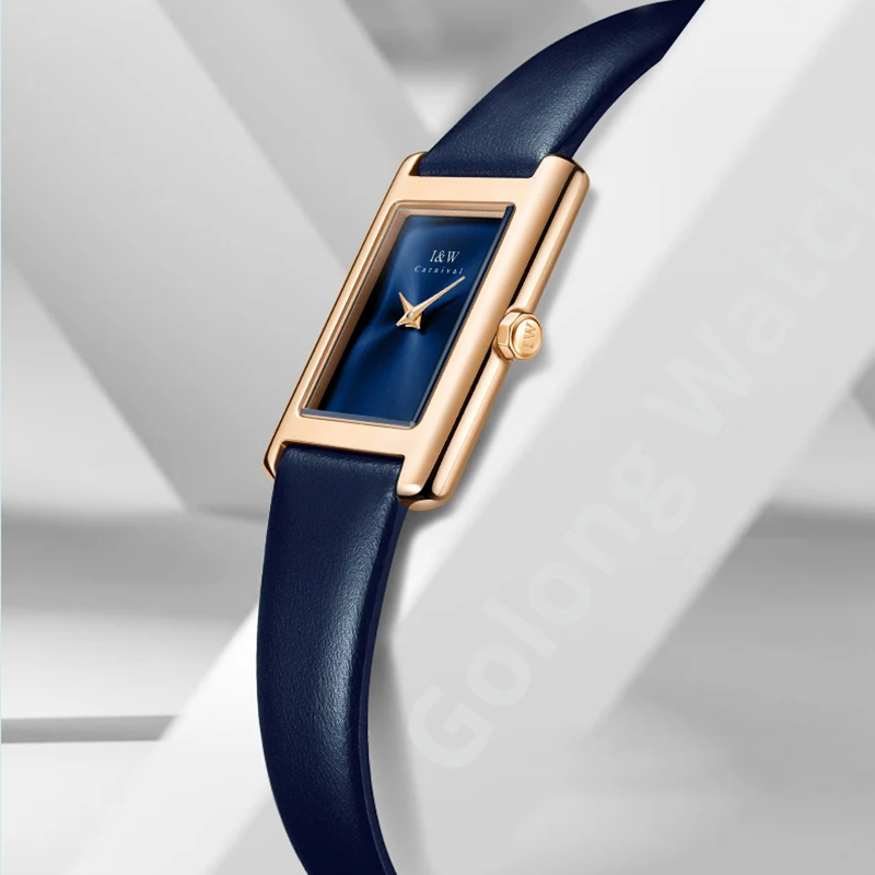 I & w carnaval ultra fino reló - Luxury Watch Leather Strap avaliação e preço