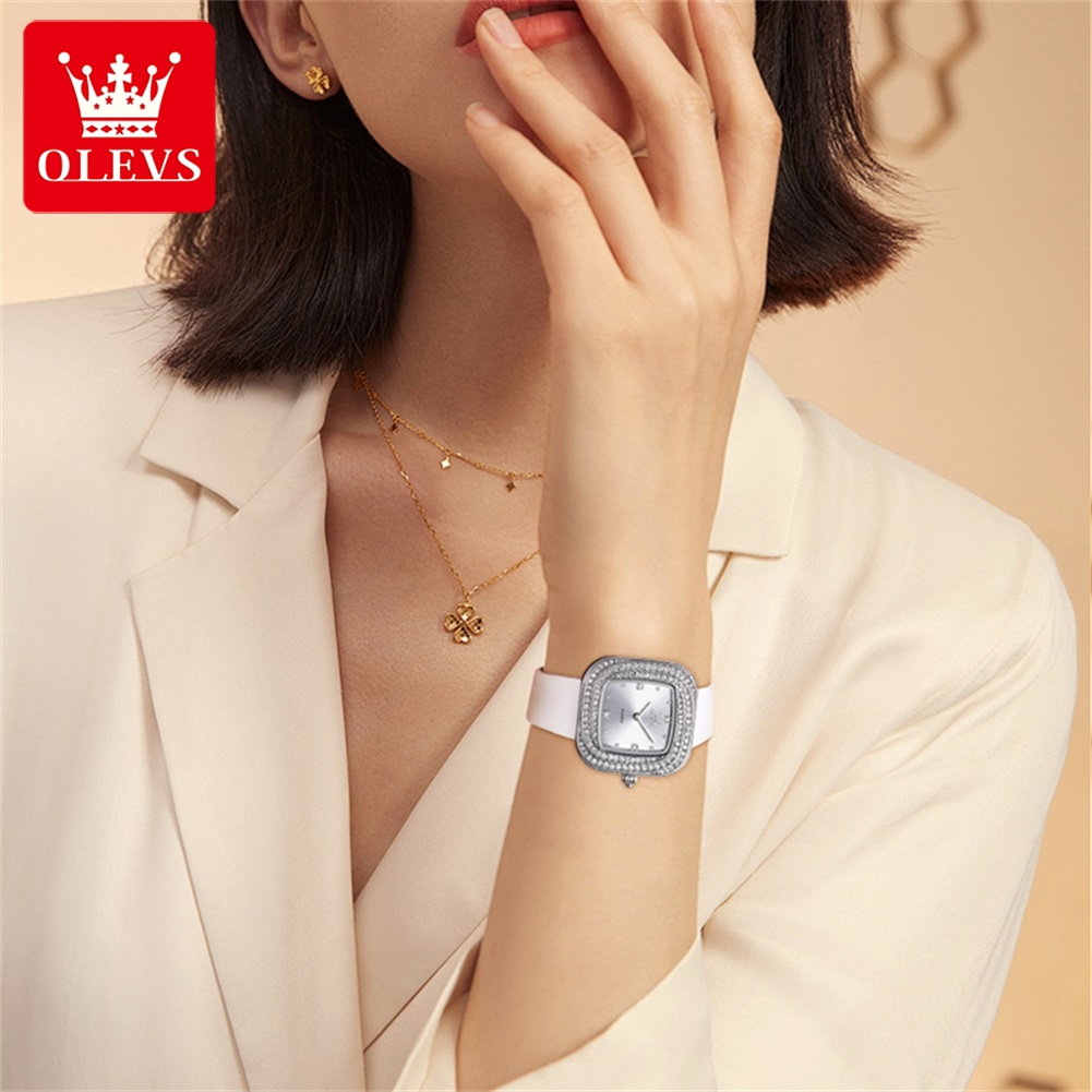 OLEVS 5512 Relógio de pulso fe - Luxury Watch Leather Strap avaliação e preço