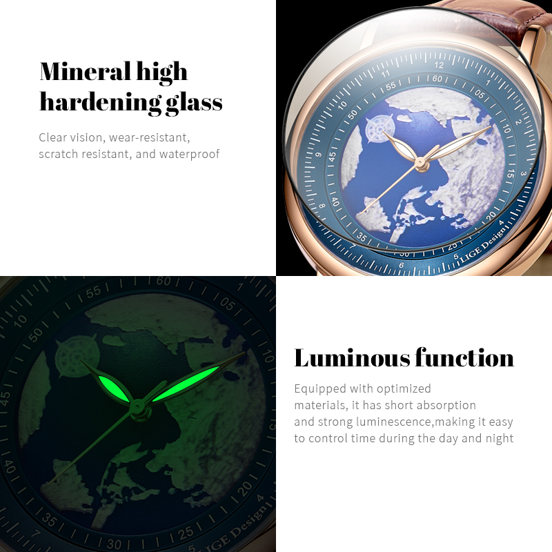 Relógio Masculino LIGE 2026, N - Luxury Watch Holder For Men avaliação e preço